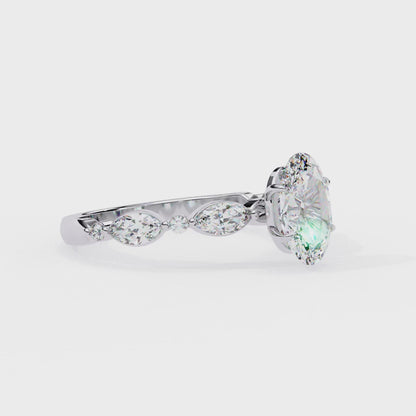 1.20 Carat Oval Shaped Lab Grown Diamond Ring – Solitaire Engagement Ring– Lustraa’s Classic Oval Diamond Ring