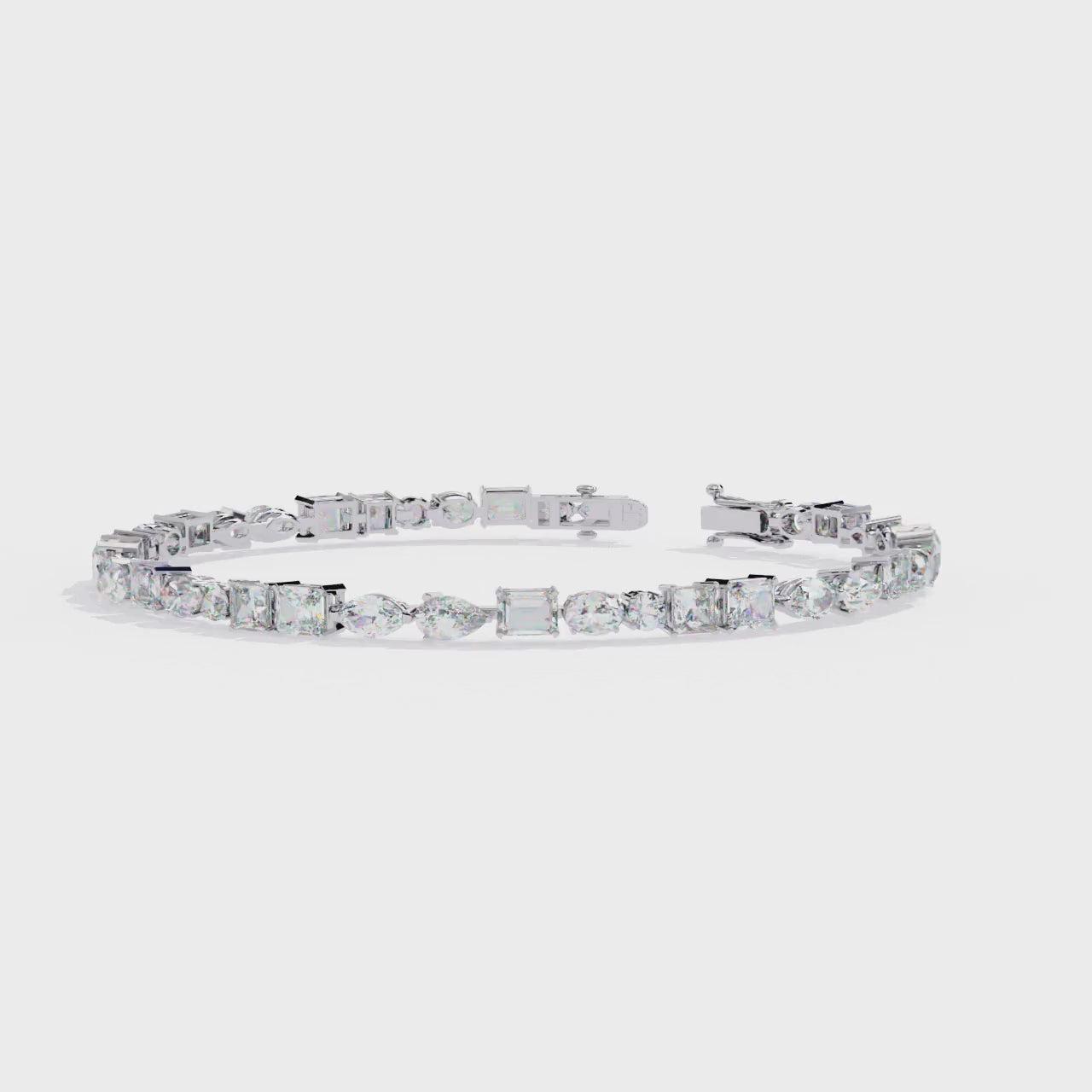 Multi Shape Diamond Tennis Bracelet – Lab Created Diamond Tennis Bracelet – Lustraa’s Tennis Bracelet