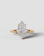 2 Carat Lab Grown Marquise Diamond Pavé Basket Ring