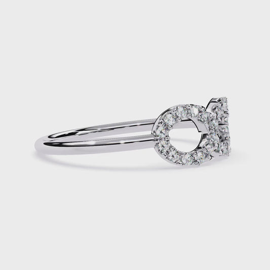 Infinity Double Halo Diamond Ring | Lab Grown Diamond Open Circle Ring | Modern Minimalist Stackable Ring – Lustraa’s Infinity Ring