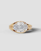 2 Carat Lab Grown Oval Cut Diamond Split Shank Prong Ring