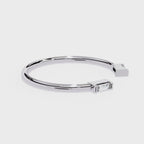 Baguette Diamond Open Ring – Minimalist Modern Lab Grown Diamond Band - Lustraa’s Open Band Ring