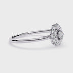 Halo Diamond Ring – Lab Grown Round Cluster Floral Statement Cocktail Engagement Ring- Lustraa’s Floral Rings