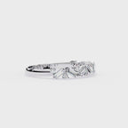 Round & Baguette Cluster Diamond Ring – Lab Grown Half Eternity Multi Stone Statement Engagement Ring– Lustraa’s Eternity Ring
