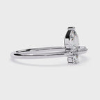 Dainty Diamond Ring – Pear & Round Cut Lab Grown Solitaire Modern Minimalist Stackable Ring – Lustraa’s Solitaire Ring