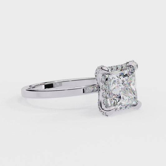 2.03 Carat Princess Cut Lab Grown Diamond Ring – Elegant Engagement Ring– Lustraa’s Princess Diamond Ring