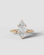 2 Carat Lab Grown Diamond Callista Marquise Cut Sidestone Engagement Ring