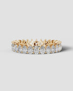Lab Grown Diamond Pear Cut North-South Eternity Wedding Band Ring