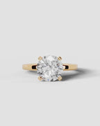 2 Carat Lab Grown Round Brilliant Diamond Elevated Solitaire Ring