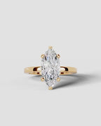 2 Carat Lab Grown Marquise Diamond Elevated Solitaire Ring
