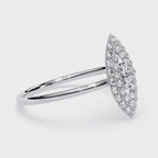 Marquise Inspired Diamond Ring – Evil Eye Dainty Lab Grown Ring with Round Cut Stones – Lustraa’s Minimalist Ring