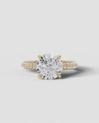 2 Carat Lab Grown Diamond Ophelia Round Pave Engagement Ring