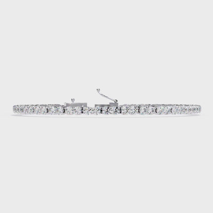 Classic Lab Grown Diamond Tennis Bracelet | Round Cut Sustainable Diamond Bracelet - Lustraa’s Tennis Bracelet