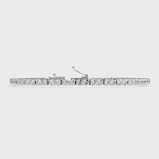 Classic Lab Grown Diamond Tennis Bracelet | Round Cut Sustainable Diamond Bracelet - Lustraa’s Tennis Bracelet