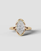 2 Carat Lab Grown Marquise Diamond Split Bezel Solitaire Ring