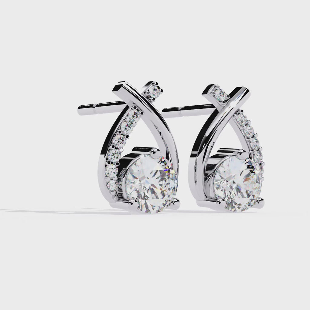 Dazzling 1.27 Carat Round Cut Lab Grown Diamond Earrings – Sustainable Luxury Fine Jewelry for Timeless Elegance –Lustraa’s Diamond Earrings