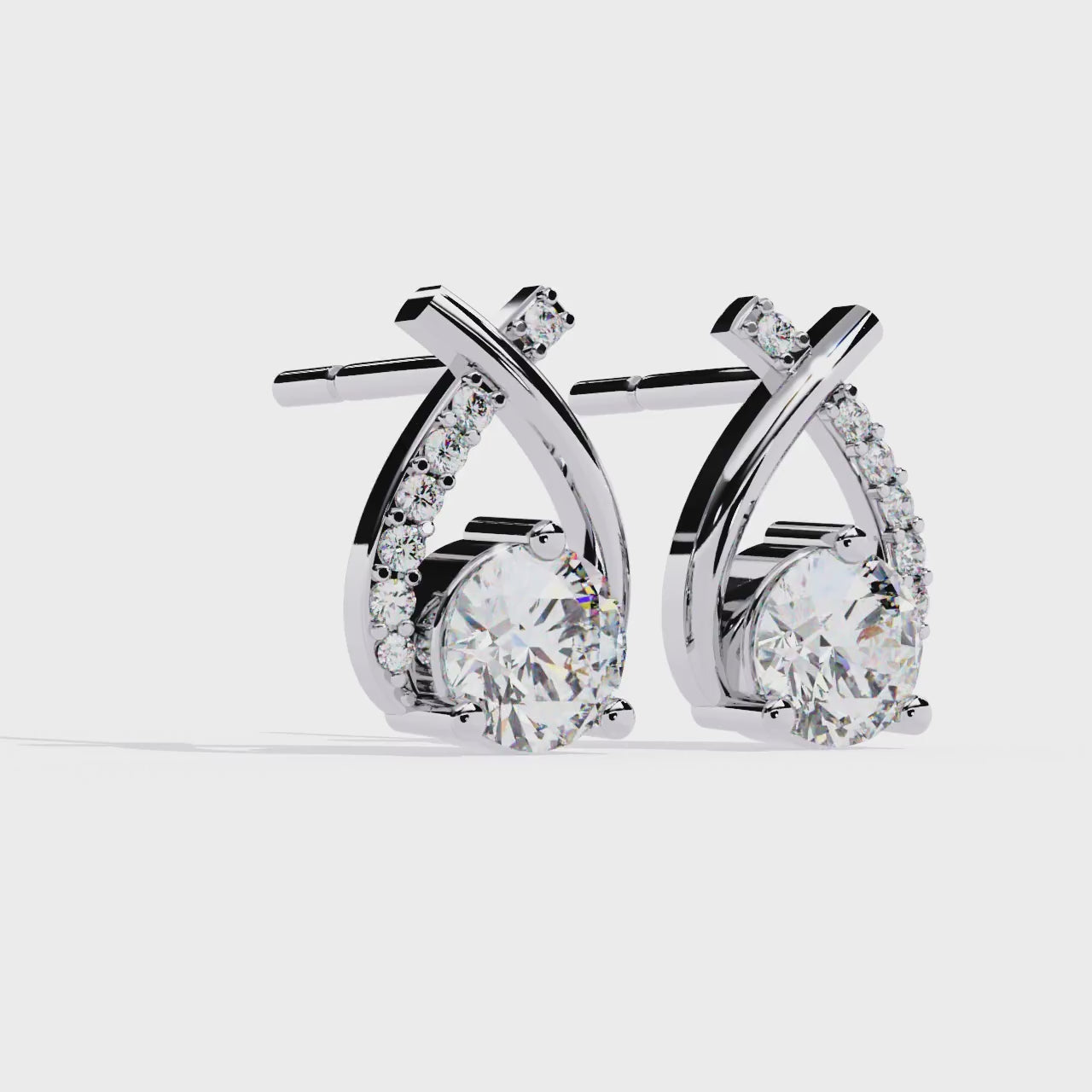Dazzling 1.27 Carat Round Cut Lab Grown Diamond Earrings – Sustainable Luxury Fine Jewelry for Timeless Elegance –Lustraa’s Diamond Earrings